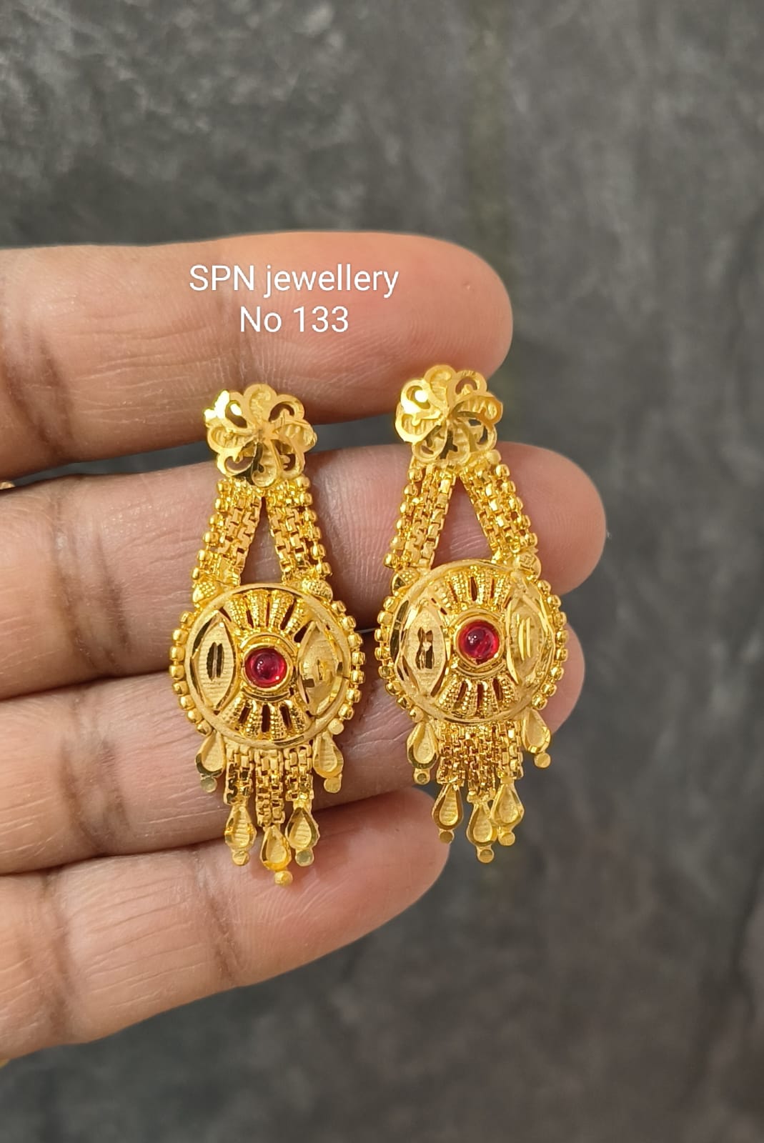 latest gold earrings designs 2022new hanging gold earrings with weight   price  YouTube