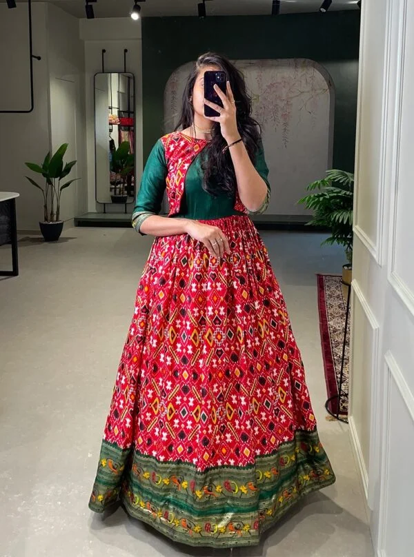 Kalamkari maxi | Long gown design, Frock models, Indian fashion dresses