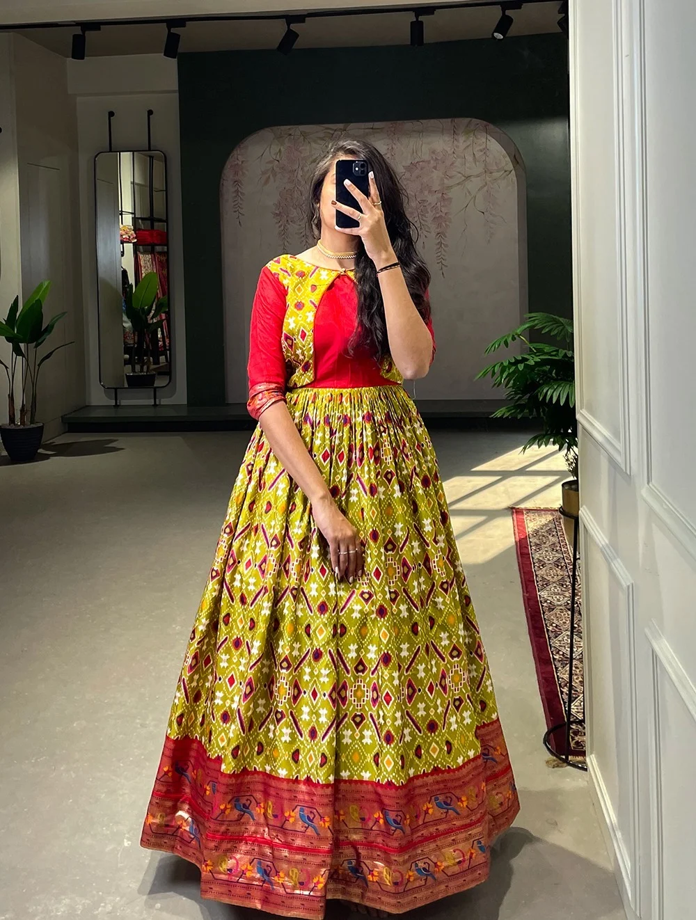 Ikkat silk lehengas directly from weaver's call or Whatsapp at  +91-7286827416 #ikkatsarees #ikkatsil… | Girls frock design, Long dress  design, Kids designer dresses