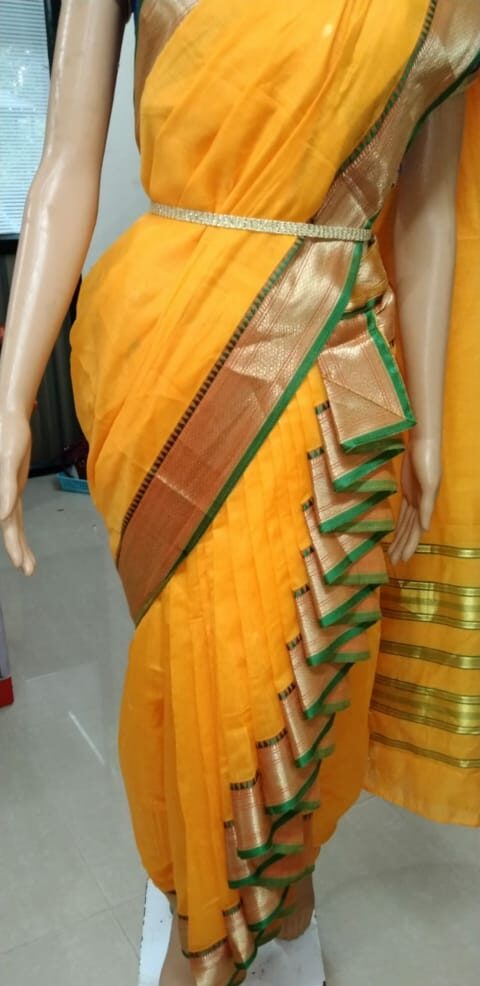 Buy Lustar Shahi Mastani Nauvari Saree ready to wear (Rani) Online at  desertcartINDIA