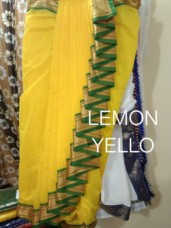 Readymade Shahi Mastani Nauvari Saree Lemon Yellow