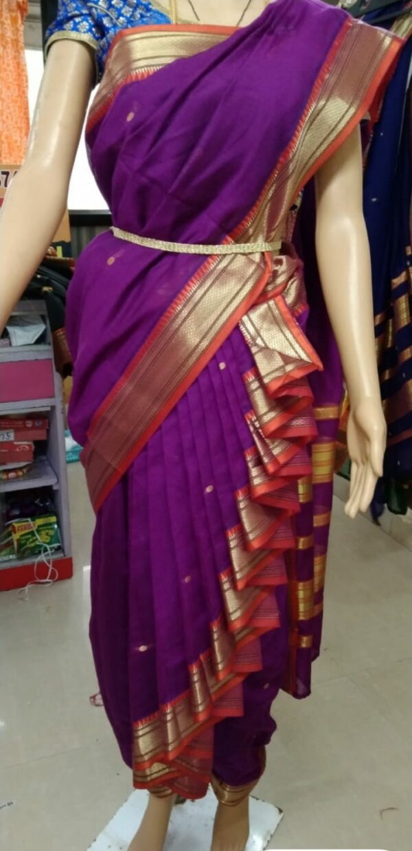 Buy Mau Silk Shahi Mastani Nauvari Saree at Best Price | Nauvari saree,  Traditional indian outfits, Unique blouse designs