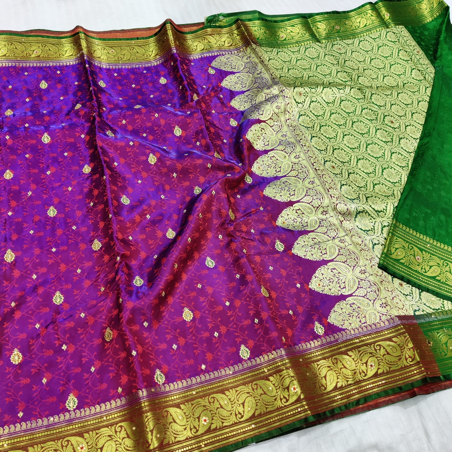 Soft Banarasi Silk Sarees_Purple Jam Soft Banarasi Silk Sarees_Purple Jam