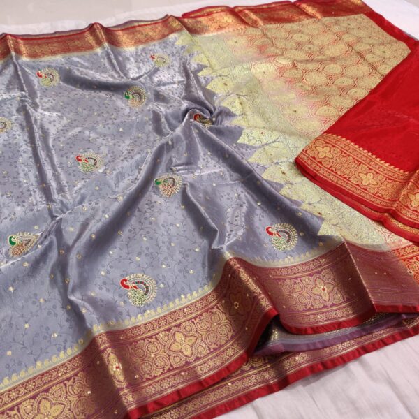 Soft Banarasi Silk Sarees_Spun Pearl