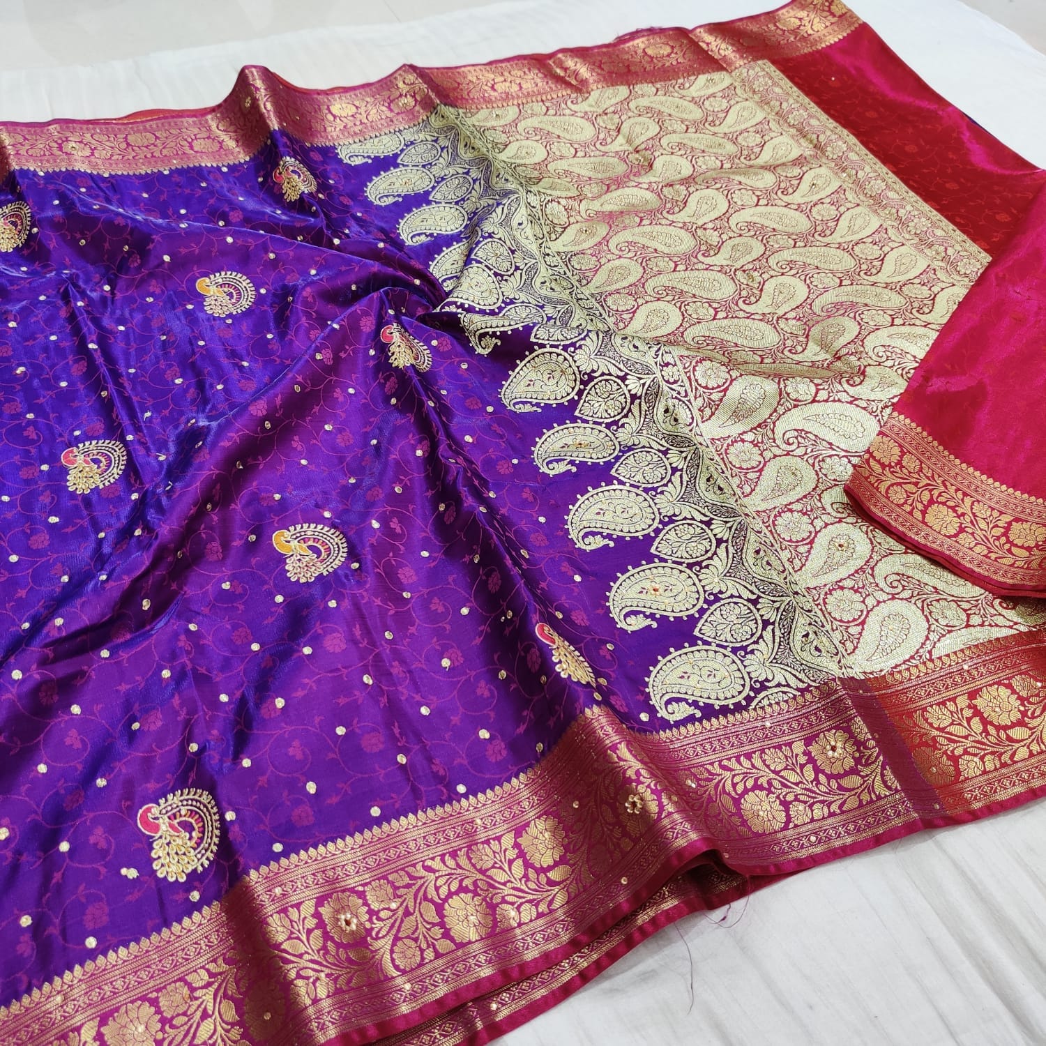 Soft Banarasi Silk Sarees_Warm Purple Soft Banarasi Silk Sarees_Warm Purple