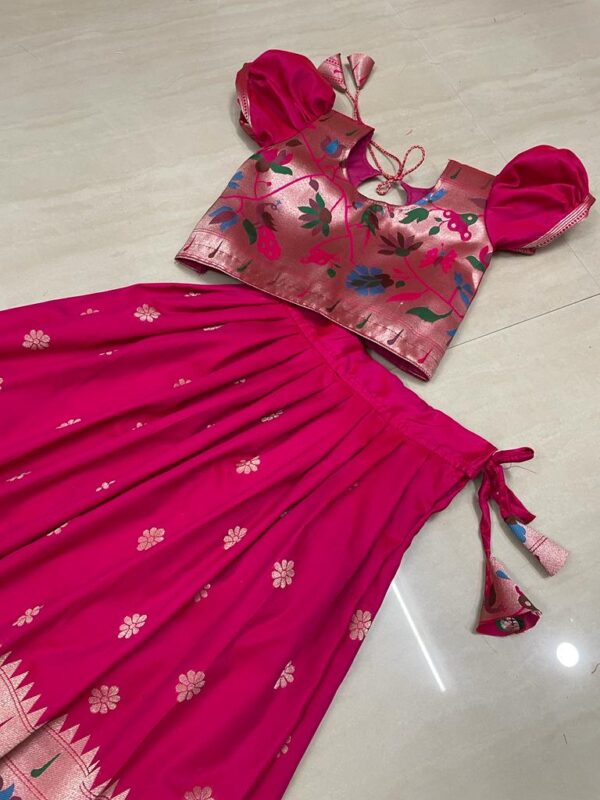 Buy Designer Girls Lehenga Choli Readymade Ethnic Wear Kids Lehenga, Kids  Festive Wear, Silk Pavdai, Indian Traditional Baby Girl Dress Online in  India - Etsy