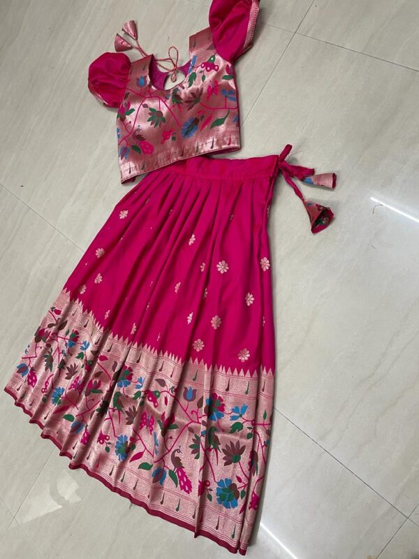 Buy Pink Paithani Silk Lehenga Choli (NWG-1413) Online