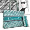CHRISTIAN DIOR Sea GreenTote Bag + Wallet