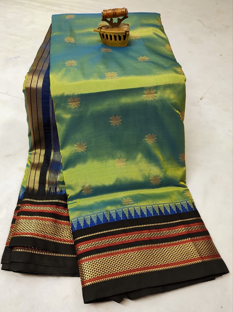 Semi Paithani Silk Saree (adi78597)