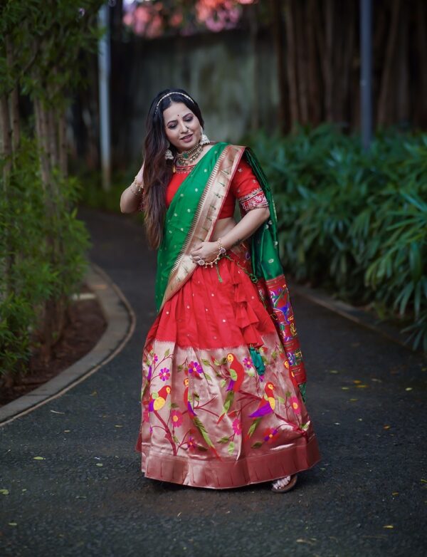 Soft Paithani Silk Saree With Beautiful Traditional Border – ThreadLooms