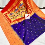 Semi Silk Tripple Munia Paithani
