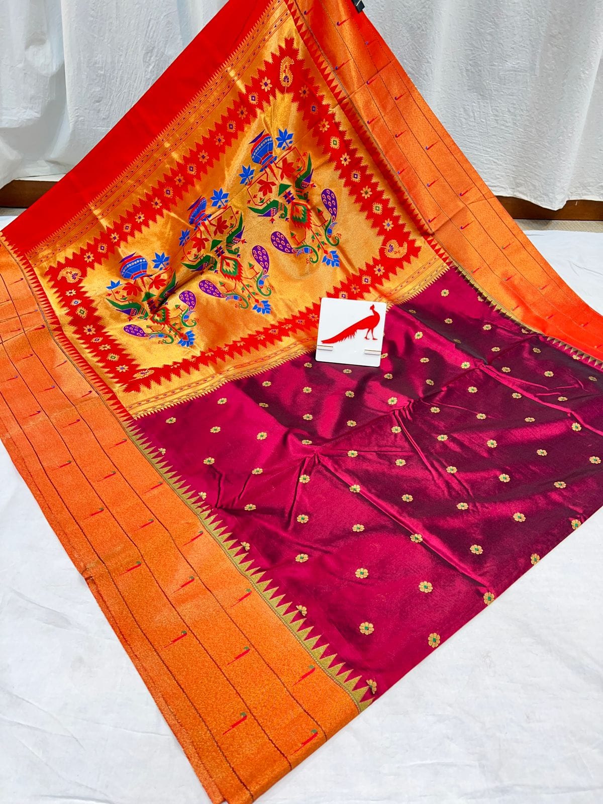 Tripple Munia Paithani Rani Tripple Munia Paithani Rani