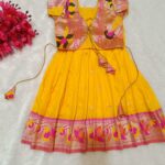 Paithani Frock for Baby Girl