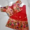 Red Paithani Frock With