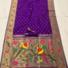 Women's Pure Soft Kanchivaram Paithani Saree Purple