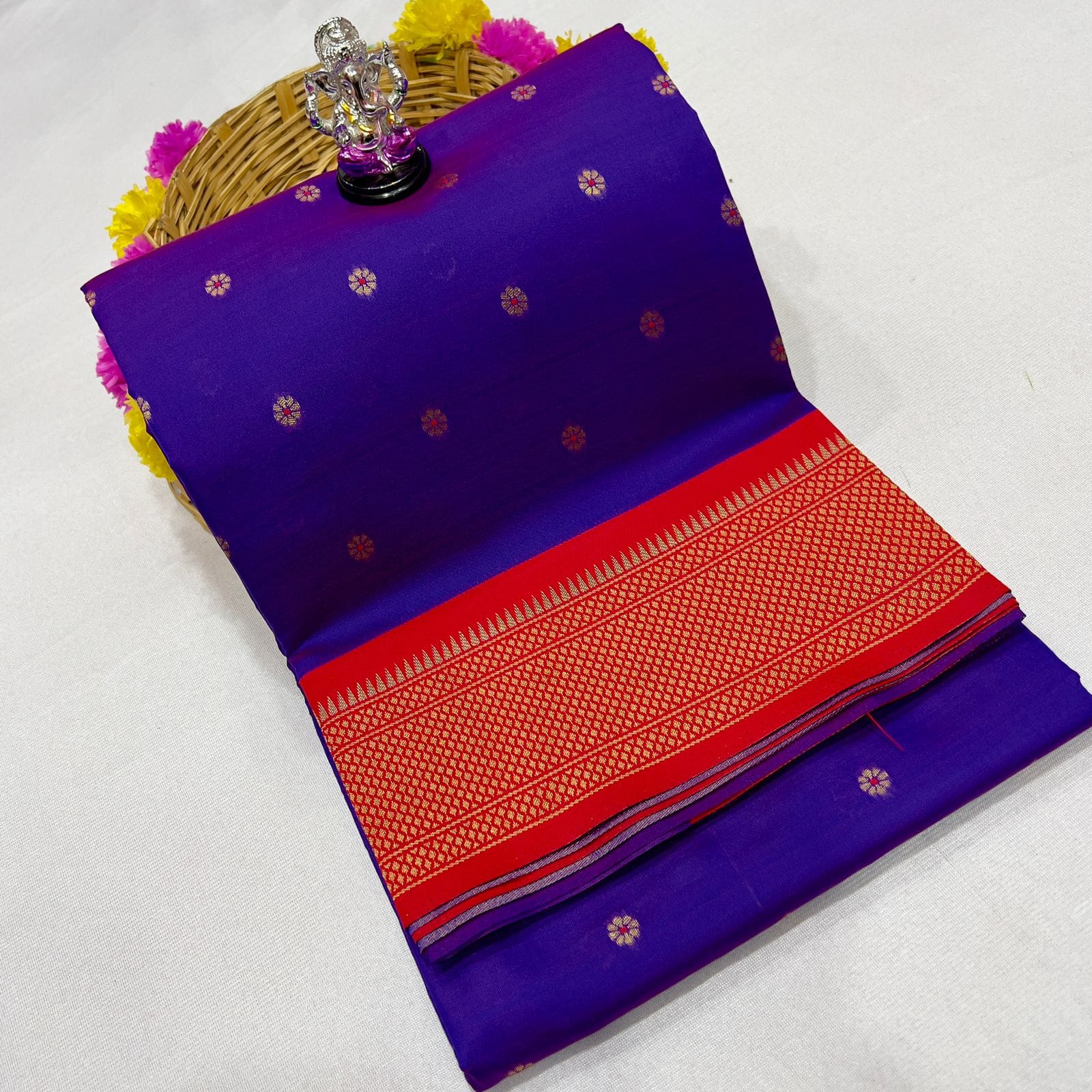 Anvi Kadiyal Paithani Purple Anvi Kadiyal Paithani Purple