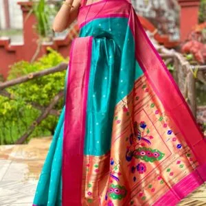 Anvi Kadiyal Paithani RamaPink (2)