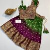 Bandhani Weaving Stitched Lehenga 3