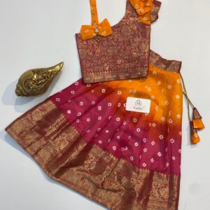 Bandhani Weaving Stitched Lehenga 7