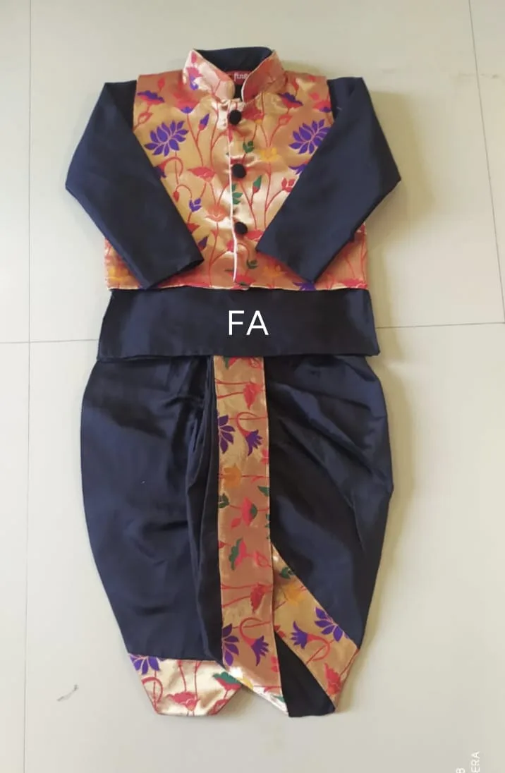Indian Traditional Wear for Toddlers Black
