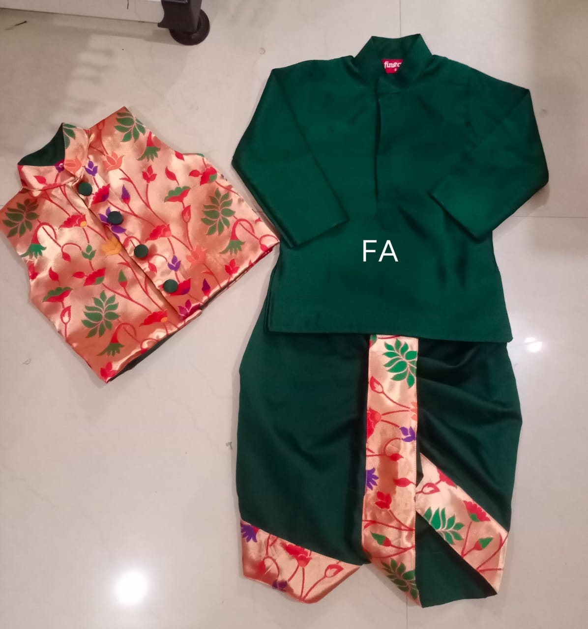 Indian Traditional Wear for Toddlers Green_2 Indian Traditional Wear for Toddlers Green_2
