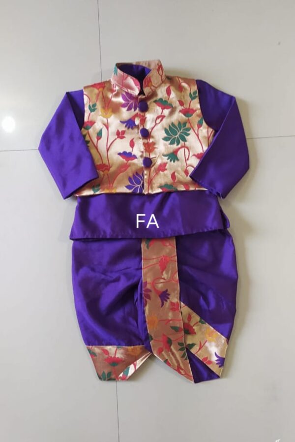 Indian Traditional Wear for Toddlers Purple