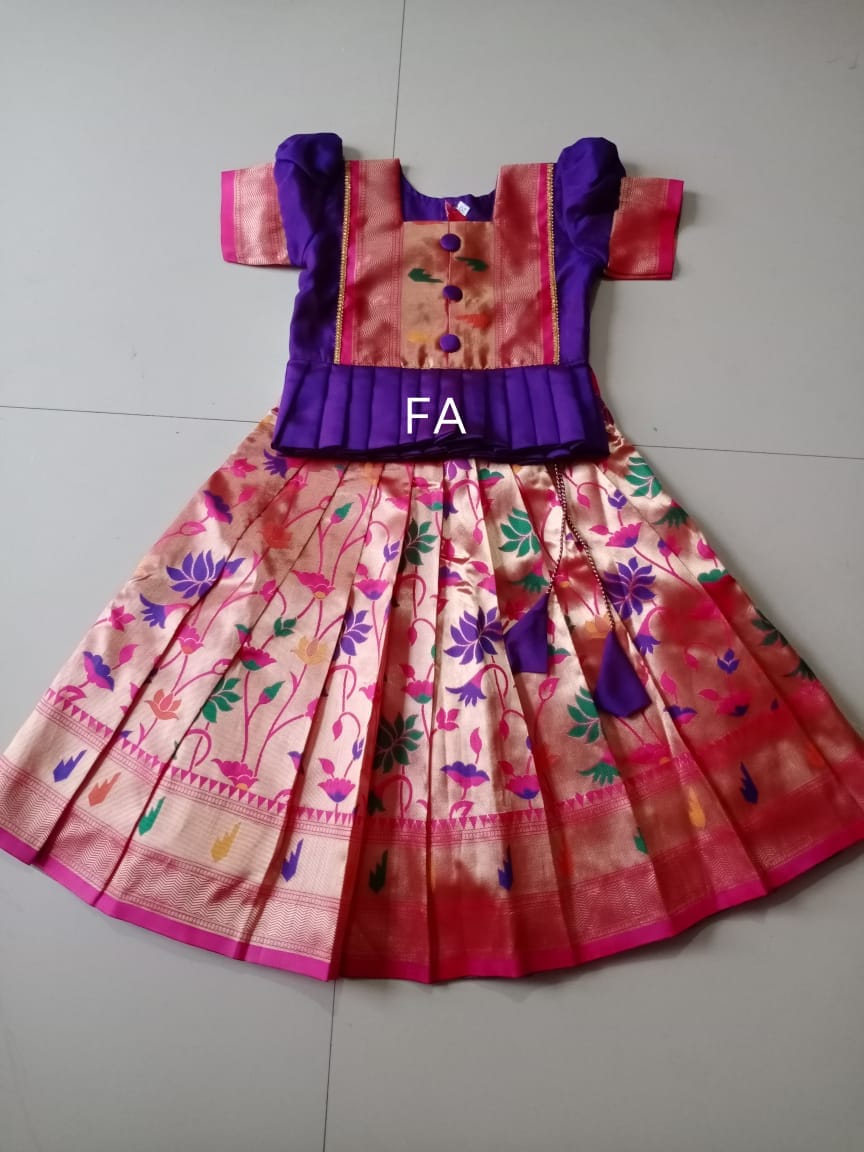 Premium Quality Paithani Parkar Polka Purple