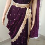Readymade Stitched Velvet Nauvari Saree