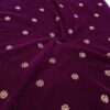 Readymade Stitched Velvet Nauvari Saree Wine (2)