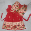 Red Paithani Jacket Frock