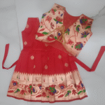 Red Paithani Jacket Frock