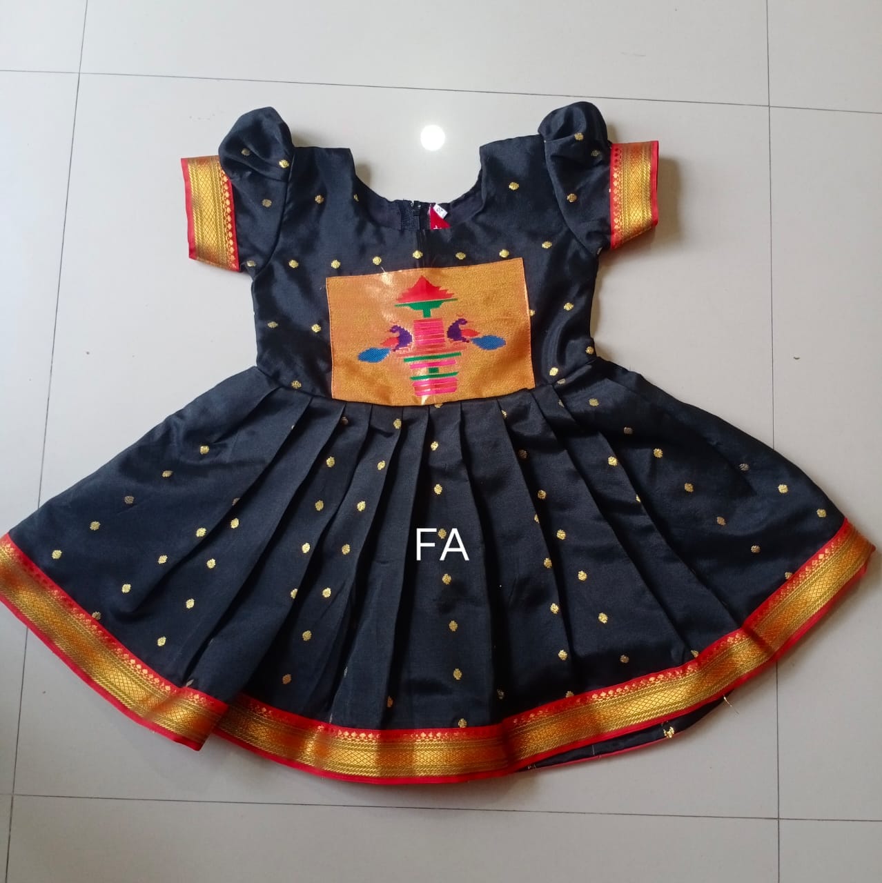 Sankranti Special Paithani Frock DN_03 Sankranti Special Paithani Frock DN_03