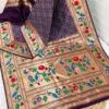 Bandhani Paithani Silk Sarees Gray Bandhani Paithani Silk Sarees Gray