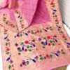 Bandhani Paithani Silk Sarees LightPink Bandhani Paithani Silk Sarees LightPink