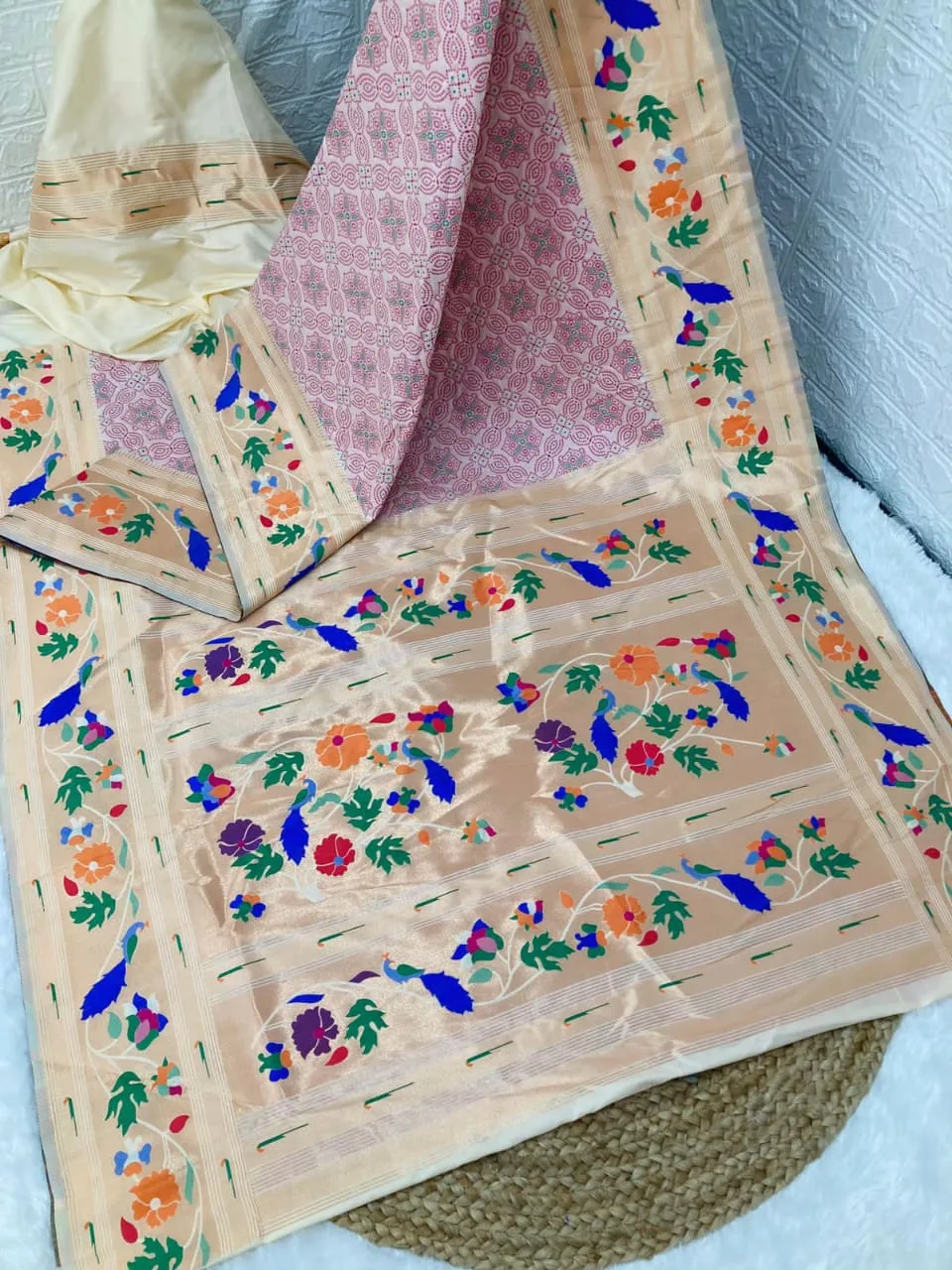 Bandhani Paithani Silk Sarees Lily Bandhani Paithani Silk Sarees Lily