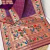Bandhani Paithani Silk Sarees Purple Bandhani Paithani Silk Sarees Purple