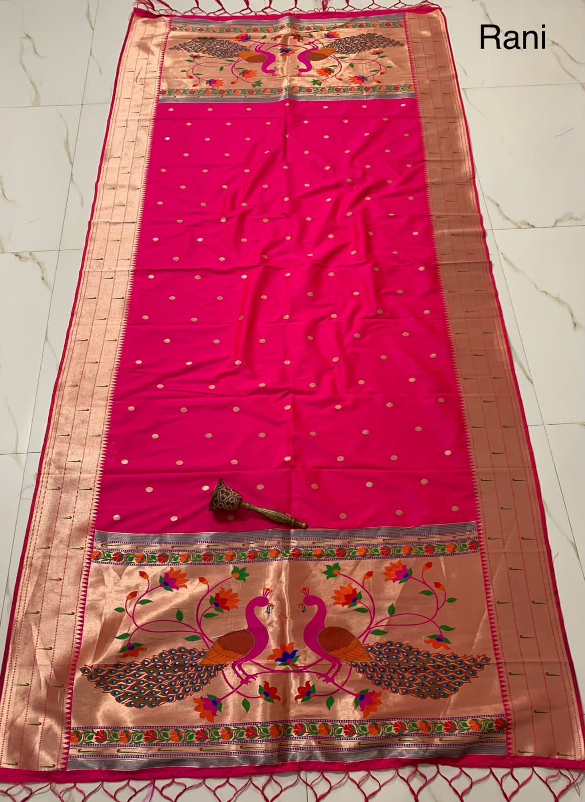 Soft Jari and Silk Dupatta Rani Soft Jari and Silk Dupatta Rani
