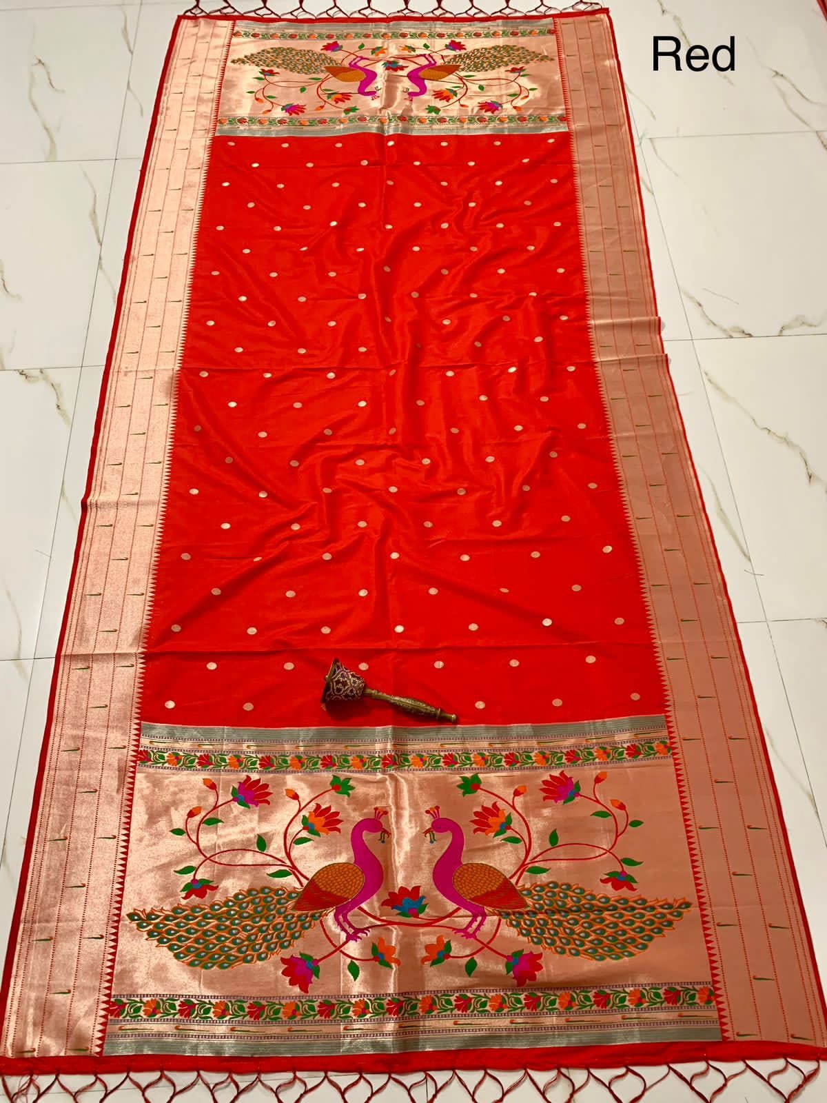 Soft Jari and Silk Dupatta Red Soft Jari and Silk Dupatta Red