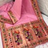 Luxurious Louts Paithani Silk Sarees Baby Pink