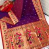 Luxurious Louts Paithani Silk Sarees Magenta