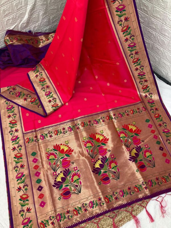 Luxurious Louts Paithani Silk Sarees Pink