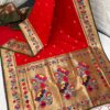 Luxurious Louts Paithani Silk Sarees Red