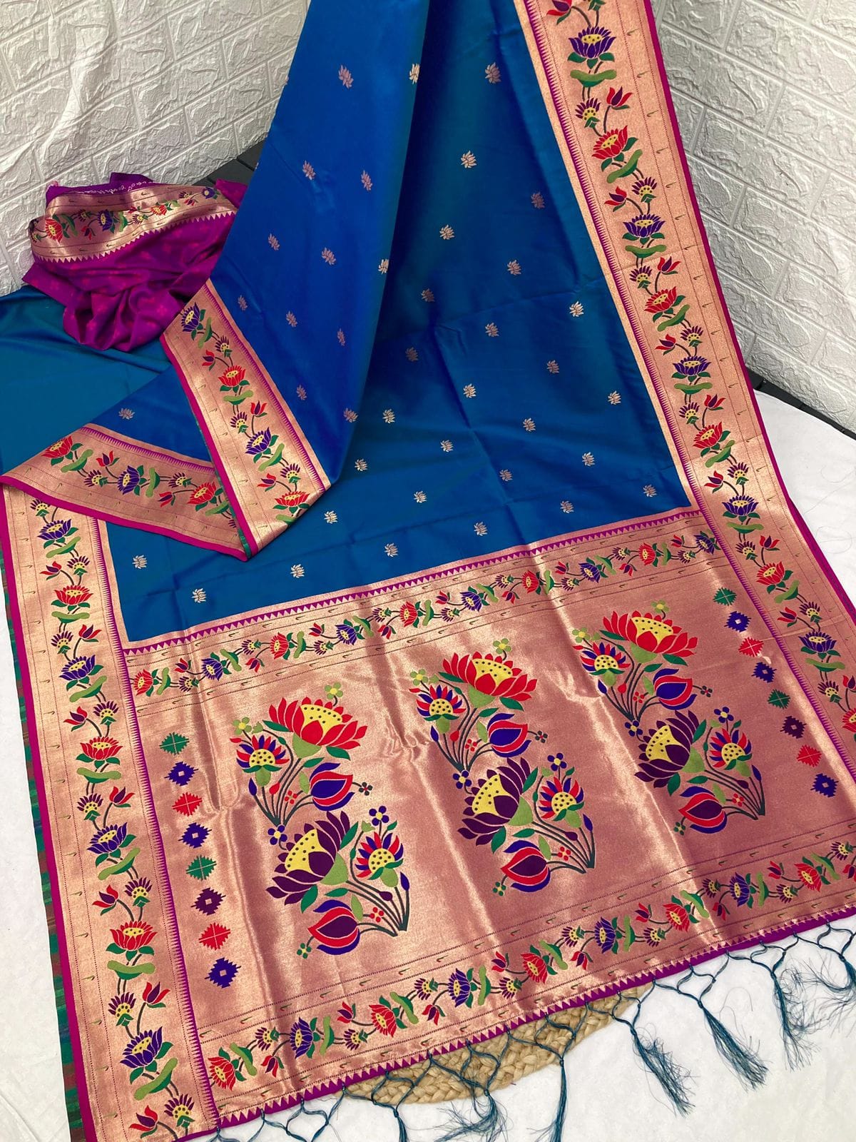 Luxurious Louts Paithani Silk Sarees RoyalBlue