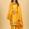 Paithani Soft Silk Salwar Suit Yellow