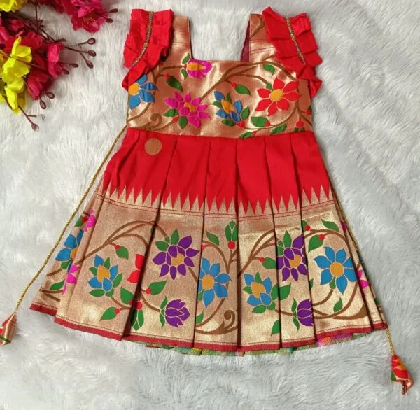 Paithani Kids Ethnic Frock: Festival