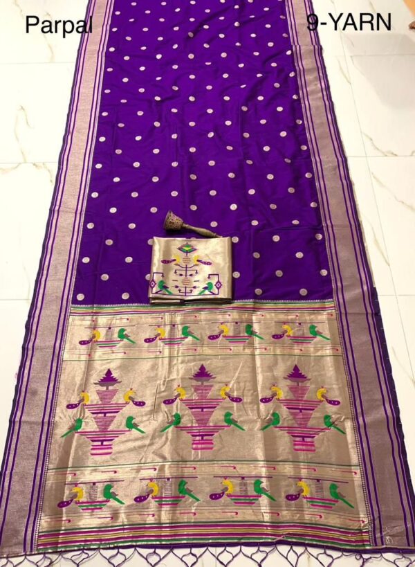 Nauvari Sadi - A Traditional Maharashtrian Attire Purple