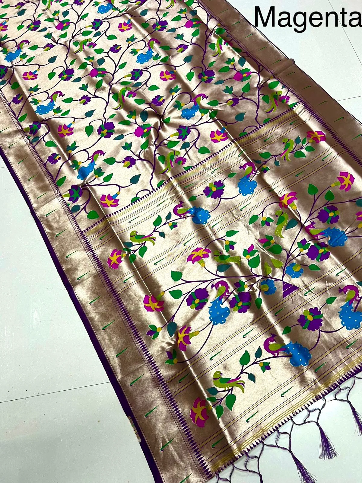 Wedding Special Brocket Paithani Magenta