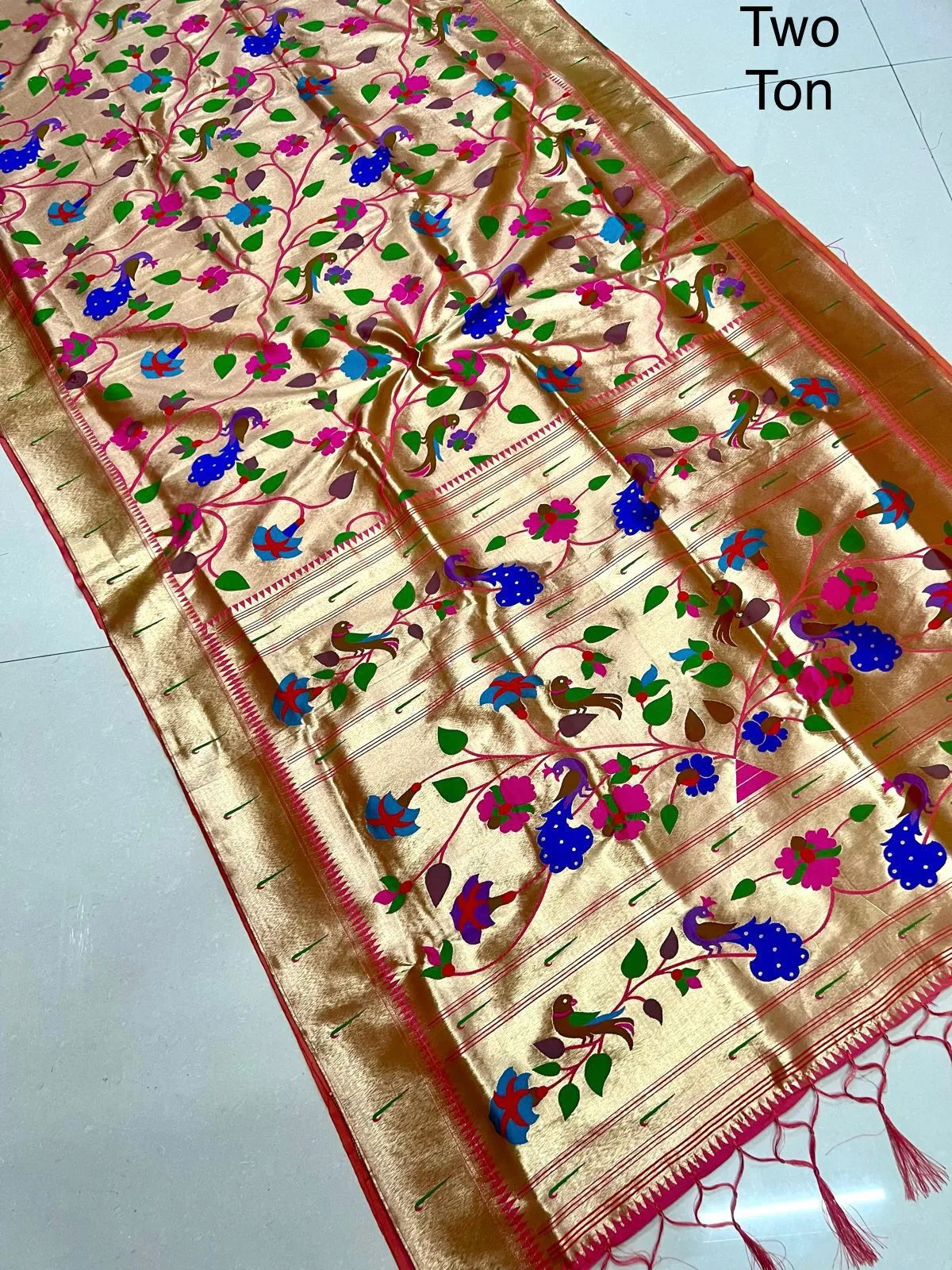 Wedding Special Brocket Paithani Two Ton