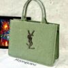 New YSL Tote Handbag Light Green Front