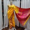Special 9-Yard Ready-to-Wear Paithani Sarees Orangy Yellow
